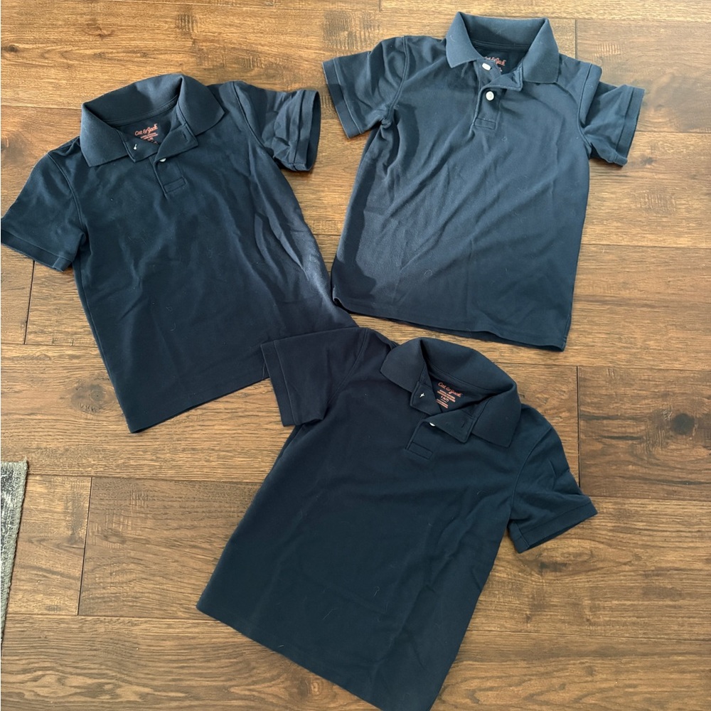 Cat & Jack Navy Blue Short Sleeve Polo Shirt - Boys size 6-7